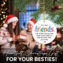 2 x Friendship Gifts for Women Friends - BFF Christmas Ornaments & Decorations - Ceramic Ornaments