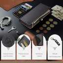 XcaseBar for Samsung Galaxy S21 Wallet case with Zipper Credit Card HolderRFID Blocking, Flip Folio Book PU Leather Phone case Shockproof Cover Women Men for Samsung S21 case Black