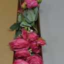 ASTRYAS Artificial Flowers, 3Pcs Silk Fake Peonies Faux Hot Pink Artificial Flowers Peonies Bouquet Arrangements Table Centerpieces for Wedding Office Home Decor Cake