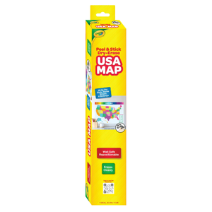 Wall Safe Map Crayola Dry Erase Peel and Stick USA Wall Map, Removable, 17.5" x 23.5"