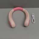 Kids Neck Fan, Portable Bladeless Fans for Kid 4-14Y Girls & Boys, 2600mAh USB Personal Mini Cooling Fan for Travel/Camping/Study, 4 Speeds, Lightweight, Compact, Perfect Summer Gifts for Kids (Pink)