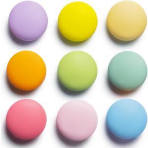 SUNURS 16/9-Piece Cute Colorful Fridge Magnets  Glossy & Matte Finish Refrigerator Magnets for Whiteboard, Locker, Kitchen, Office  Strong Decorative Magnetic Stickers (9 Colors, Multi-Pack)