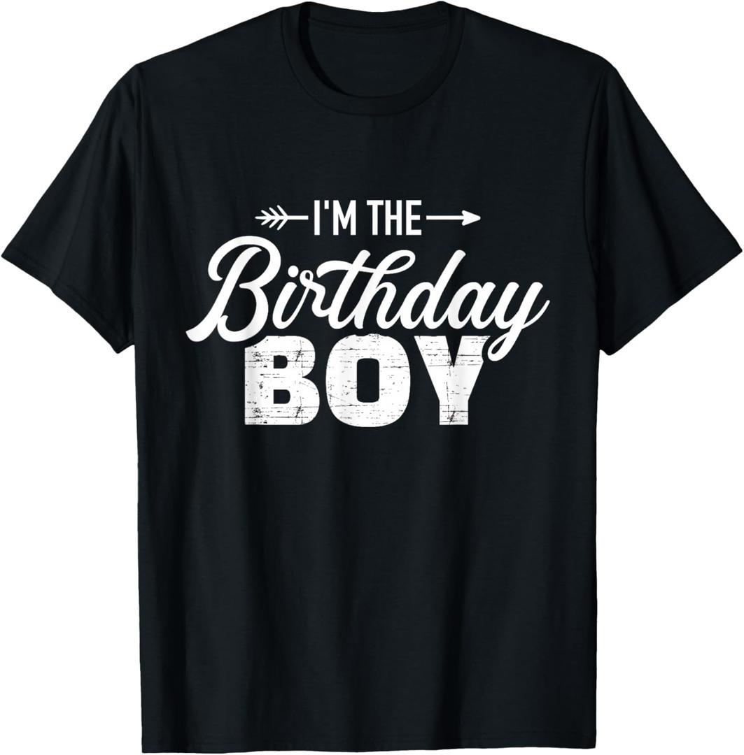 I'm The Birthday boy Son Matching Family T-Shirt Small, and Size 4T, 2 Pcs