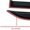 Lightronic Extra Durable Outside-Mount Auto Vent Window Visor, Fits 2021-2025 Jeep Grand Cherokee L (7-Seats), UV Protection Rain Guard, Original Wind Deflector, No-Drilling Install, Smoke, 4-Pcs