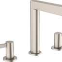 hansgrohe Finoris Modern 2-Handle 3-Hole 0-inch Tall Bathroom Sink Faucet in Brushed Nickel, 76034821