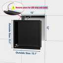 Neodrain Recessed Shower Niche with Light, 12"X12" Matte Black Stainless Steel Wall Niches with 3000K LED Light, NO Tile Needed for Bathroom Storage Waterproof Shelf, 12X12In