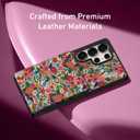 Bemal for Samsung Galaxy S24 Ultra Wallet Case with Card Holder, Fashion Printed, RFID Blocking, PU Leather Kickstand, Magnetic Closure, Shockproof Phone Cover for Women Men, Flower Garden
