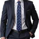 Dubulle Mens Tie Set Solid Paisley Silk Striped Necktie for Men with Cufflinks Tie and Pocket Square