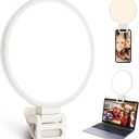 Upgraded Full Screen Ring Light 60 LED Side Emitting Anti-Glare Clip-on Light for Phone iPhone Computer Laptop Monitor, 3 Light Modes for Live Streaming, Selfie, Zoom Video Conference,TikTok