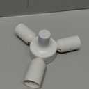YI LIGHTING - 3 in 1 E26/E27 Socket Splitter Use for E26/E27 Standard Base Bulbs Medium Socket White (3 in 1)