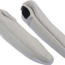 X AUTOHAUX Pair Car Front Seat Armrest Cover Microfiber Leather Gray for Toyota Sienna 2005-2010