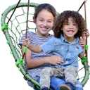 Swurfer Tree Swing  Swing Chair, Outdoor Swings for Kids, Tree Swings for Kids and Adults Outdoor, Weather Resistant, Heavy Duty Metal Frame Multi-Position, Ages 4 and Up, Holds up to 200lbs (Woval)