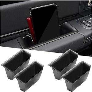 HZEL Car Door Side Organizer, Vehicle Armrest Pocket Insert Tray, Automotive Interior Door Handle Storage Box Replacement Accessories Compatible with 2019-2025 1500 Rebel SLT Sport