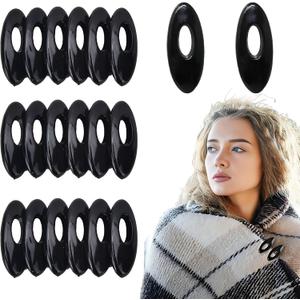20Pcs Hijab Pins for Women Black Double Pin Scarf Clips and Safety Locking Clip Accessories Small Stretchy Plastic Pin for Clothes and Scarf Secure Fasteners for Daily Wear