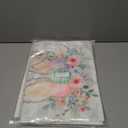 2 x Striped Bunny Rabbit Ears Flower Easter Eggs Table Runner Spring Holiday Kitchen Dining Table Decoration for Indoor Outdoor Party Decor 13 x 36 Inch (Red)