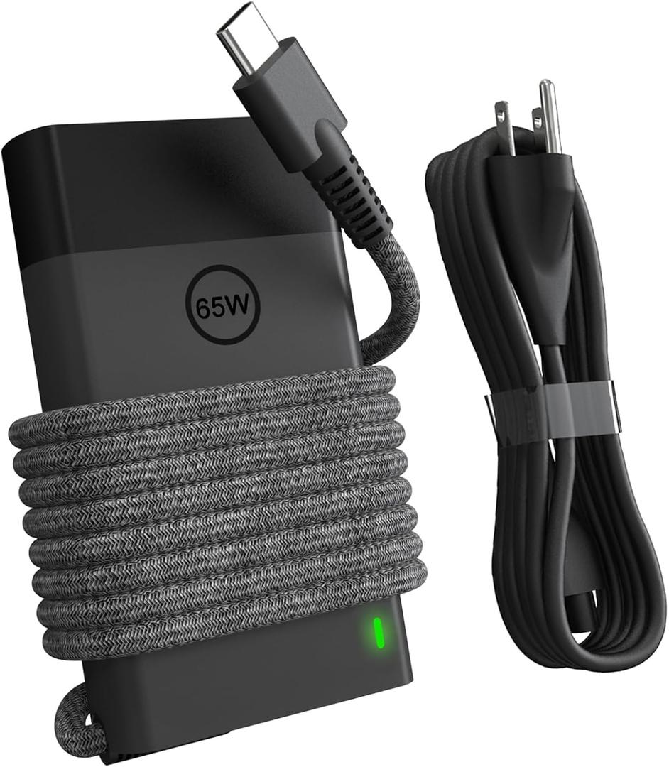 New Slim 65W Watt USB Type C Laptop Charger for HP Spectre X360, Envy X360, HP Computer Chromebook, EliteBook X360, Zbook, ProBook, Elite X2, Replacement for Fast Charging Travel AC Adapter Power Cord