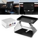 Amazon.com: Tesla Center Console Organizer Tray:Under Screen Magnetic Storage Box for Model Y 2024-2020 Model 3 Accessories 2023-2017 Behind Screen Storage Dashboard Organizer Tissue Holder : Automotive