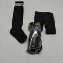 Soccer Shin Guards Shin Pads Shin Guards Sleeves with Inserted Pocket and Long Soccer Socks for Soccer Games Team Sports (Small, Black)