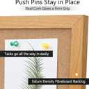 Board2by Cork Board Bulletin Board 24 x 36, Wood Framed Corkboards for Wall Decor, Hanging Office Message Board, Large Wall Mounted Notice Pin Board with 15 Push Pins for School, Home & Office