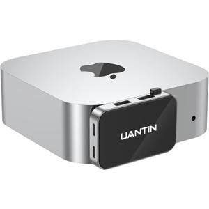 6-Port Dock for Mac mini M4/ M4 Pro | 10Gbps High-Speed Mac mini Hub Adapter with 2*USB-A/ 2*USB-C/SD TF 3.0 Card Reader | Compact One-Piece Design | Plug & Play