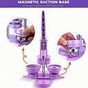 Mryitcal Button Maker Machine 1''+1.25''+2.25'' Pin Maker Button Press Machine w/ 300 Metal Pinback, 10 Fridge Magnet, 5 Badge Charm, 1 Cutting Mat, Badge Making Kit for Custom Badge, Party Favors (Purple)