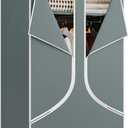 SORCEDAS Portable Wardrobe Closet Storage Organizer Metal Hanging Rack NonWoven Fabric 34 Inch Grey