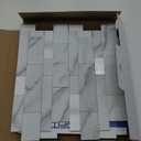 MOFIT Backsplash Tile for Kitchen Peel and Stick Stone Matte Finish,Bathroom Tiles Stickers 3D Wall Panel Linear Mosaic Marble Backsplash Waterproof(10sheets,White Silver)