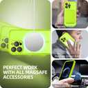BERFY for iPhone 16 Pro Case, Compatible with MagSafe, Built-in Privacy Screen Protector, Camera Protection, Shockproof Full Body Phone Case 6.3", Translucent Bright Green