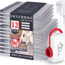 12 Pack Travel Vacuum Storage Bags with Electric Pump for Luggage Compression