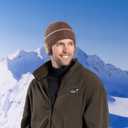 Mens Winter Hat with Earflaps, Outdoor Winter Caps for Men, Woolen Knitted Fleece Linning Hats for Men Cold Weather (Brown)