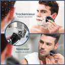 Electric Shaver for Men, MAX-T Quick Rechargeable Electric Razor Wet Dry Rotary Shaver with Pop Up Trimmer and LED Display, IPX7 100% Waterproof 8101 with Adapter Charger