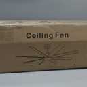 Ohniyou 60" Black Ceiling Fan with Light for Patio, Porch, Living Room