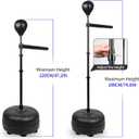 SYNTECSO Spinning Reflex Bar with Punching Bag, HAdjustable Height Boxing Bar, Boxing Speed Trainer for Home Gym