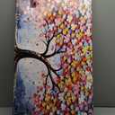 Zoyotago Large Canvas Wall Art Colorful Flower Tree Picture Gray Backgrounds Canvas Prints Ready to Hang for Bedroom Living Room Size 20x40