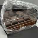 High End Watch Box for Men, 12 Slot Wooden Watch Case With Drawer, Watch Display Box with Glass Lid, 2-Layer Watch Holder for Jewelry and Watch Storage for Men Women , Ideal for Gift (With Gift Box) (Walnut)