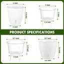Self-Watering Pots for Indoor Plants, 18-Pack 5'' Self Watering Planter with Drainage Holes, Small African Violet Pots with Water Indicator, Clear Wick Pot for Orchids, White