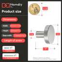 homdiy 40 Pack Brushed Nickel Cabinet Knobs, Round Kitchen Drawer Knobs, Silver Knobs for Cabinets, Metal Handles for Desk Drawers Cupboard
