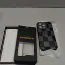 KANGHAR Compatible with iPhone 16 Pro Case, Silicone Checkered Cute Pattern, Wristband Kickstand Camera Protection Soft Slim Cover for Girls Women -White