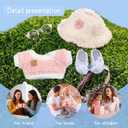 2 x Generic 6.7 in Doll Clothes Compatible, Plush Clothes Set, Cute Outfit Suitable, Doll not Included (Pink)