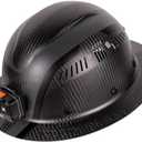 Klein Tools 60514 Hard Hat, K12 Series Carbon Fiber Full Brim, Rechargeable Headlamp, Vented, Class C, Type 1, Spartan