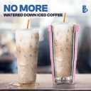 Frost Buddy Togo Buddy 30 oz Stainless Steel Vacuum Insulated Tumbler To Go Coffee Cup - Iced Coffee Cups, Iced Coffee Sleeve, Travel Mug, Thermal Cup for Hot & Cold Drinks, Dunkin Cup (Purple Glitz)
