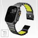 Magnetic Titanium Band Compatible with Apple Watch Ultra 3/2/1 Band 49mm Series 11 10 46mm 45mm 44mm 42mm SE 3/2/1 9 8 7 6 5 4,Luxury Silicone Dual-Layer Link For iwatch Men Women