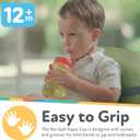 Nuby No-Spill Soft Straw Easy Grip Sippy Cup for Girls - (3-Pack) 10 Oz - 12+ Months