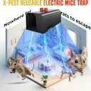 Electric Mouse Trap, Rat Traps Indoor for Home, 2025 Upgraded Electric Rat Zapper with Powerful Voltage, Effective Rat Killer for Rodent and Mice - No Touch Reusable Mice Trap to Protect Your Home