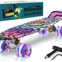 Skateboards, 22" Complete Skateboard, Mini Cruiser Skateboard for Kids Boys Girls Teens Beginners with Colorful Flashing Wheels Skate Tool, Kids Children's Day Gift