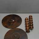 Round Side Table, Small Drink Table for Small Spaces, Modern Accent Nightstand with Solid Wood Leg for Living Room, Bedroom, Corners, and Office (Rustic Brown)