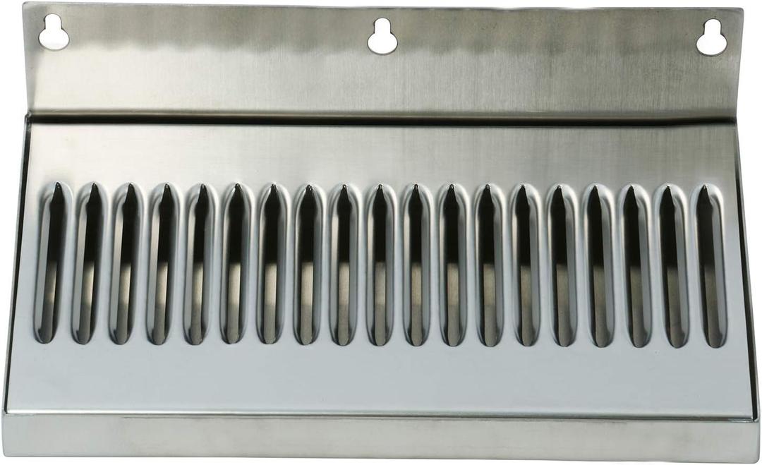 DasMarine 10Inch Draft Beer Wall Mount Drip Tray - Stainless Steel - No Drain