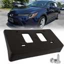 FASTCHE Front Bumper License Tag Plate Frame Bracket Holder Compatible with 2020 2021 2022 Toyota Corolla Replace # 5211412280 5211402200 TO1068159