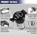 3 x Car Cigarette Lighter Socket, 12V Auto Cigarette Lighter Adapter with Extension Cable & Waterproof Cover, Universal Power Outlet Socket Replacement for Car Truck SUV Boat Motorcycle (2Sets)