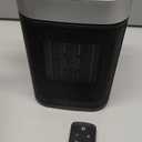 Small Portable Space Heater for Indoor Use - VOCRS 1500W PTC Electric Heater with Thermostat, Remote Control, 12H Timer, Eco and Fan Mode, Rapid and Safe Heating for Bedroom, Office